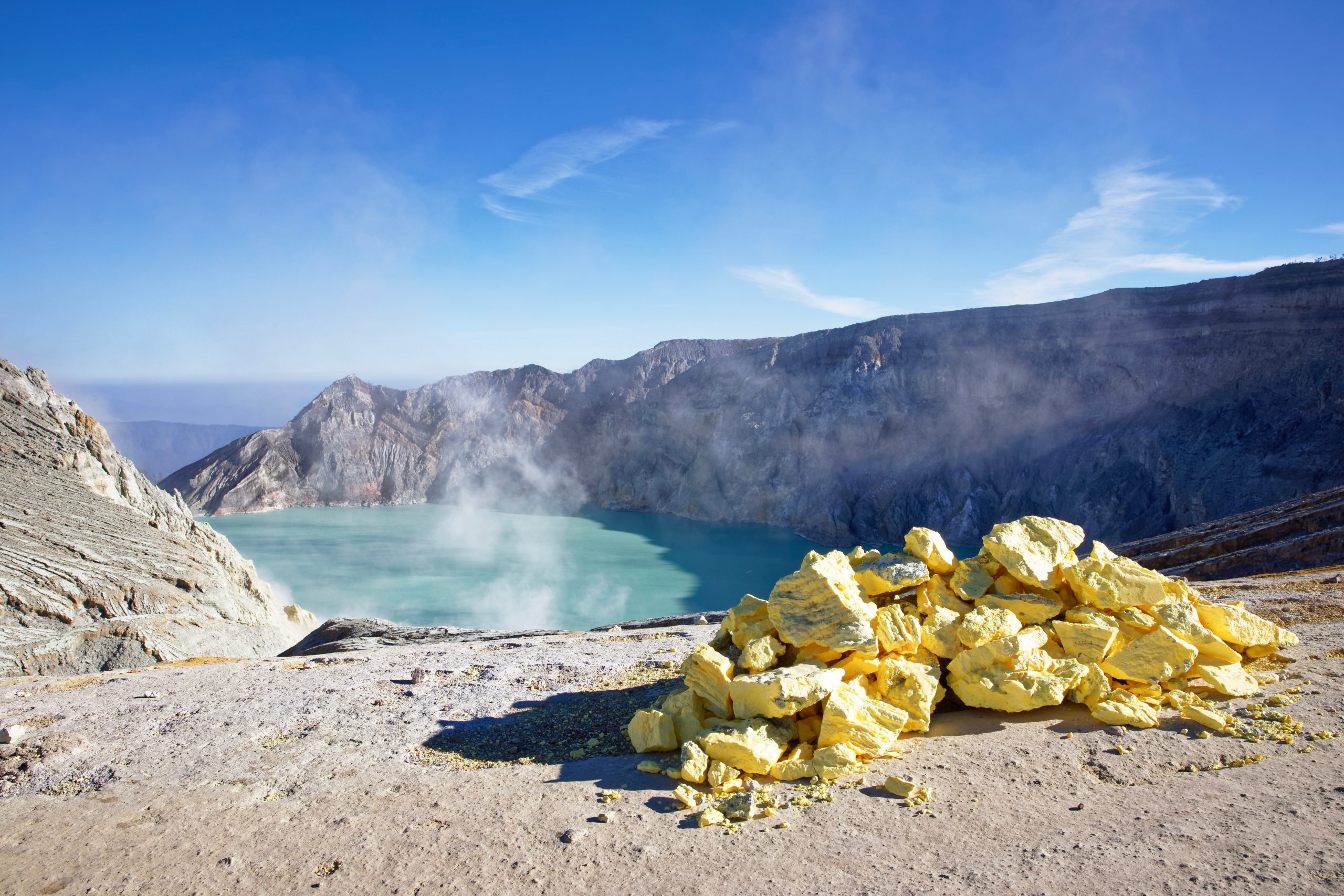 The,Sulfuric,Lake,Of,Kawah,Ijen,Vulcano,In,East,Java
